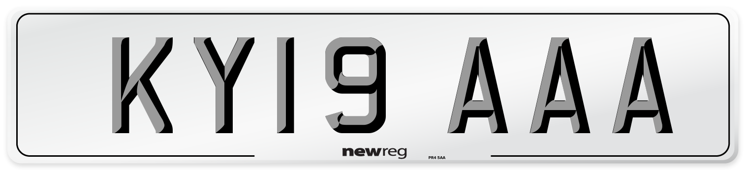 KY19 AAA Number Plate from New Reg